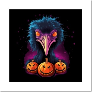 Ostrich Halloween Posters and Art